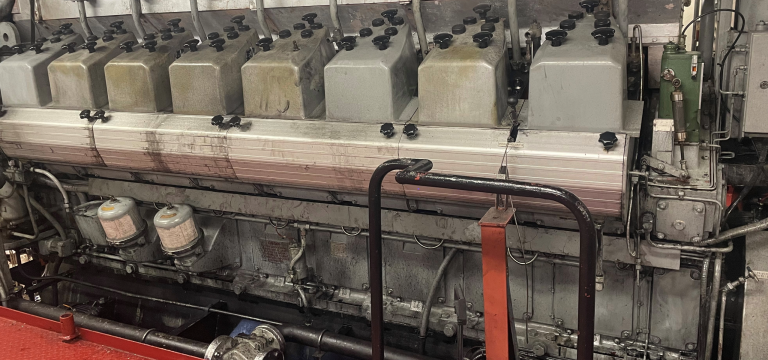 Bypass filter on marine engine